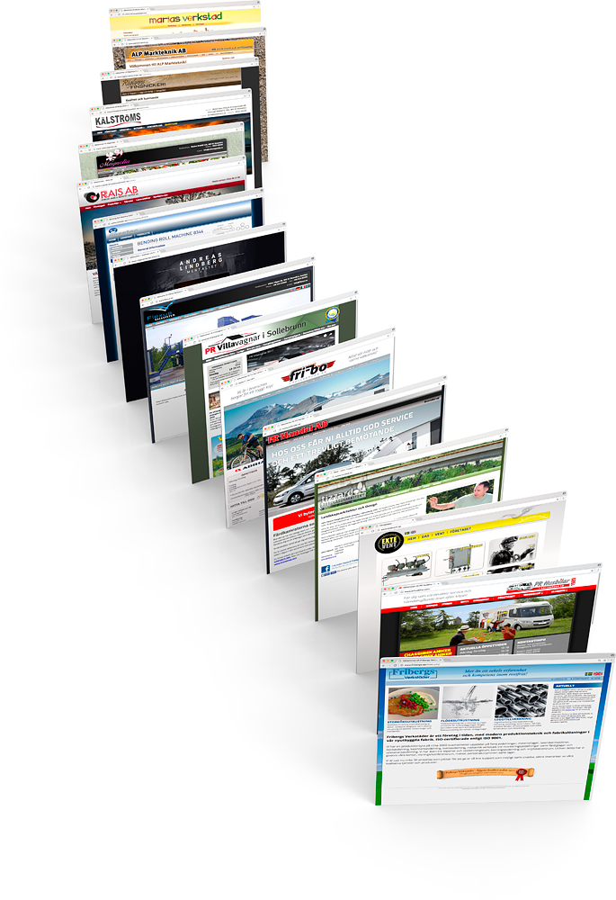 Exempel på hemsidor vi gjort under årens lopp Exempel på hemsidor vi gjort under årens lopp
