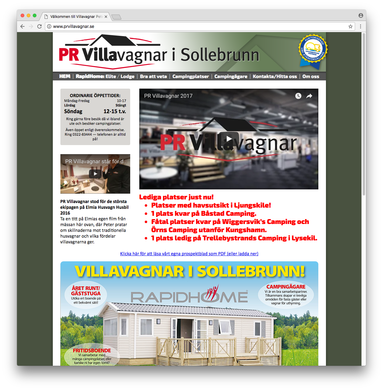 PR Villavagnars hemsida